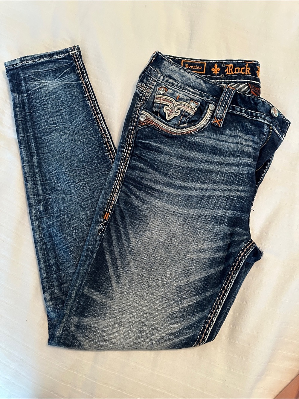 Rock Revival Women's Faded Indigo Skinny Jeans